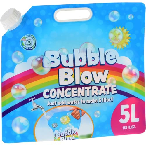 5 Litre Bubble Solution Concentrate, 5L Ready to Mix Bubble Refill Liquid Solution Just Add Water