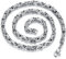 JewelryWe Königskette Halskette Herren Kette: Silber Edelstahl Byzantinische Kette Biker Link Halskette Ohne Anhänger Breite 5mm Länge 55cm Punk Rock Schmuck Geschenk für Männer