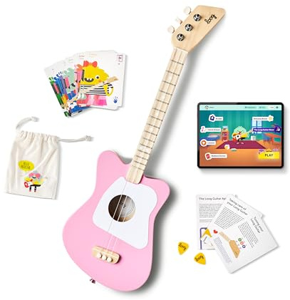Loog, Mini-Akustikgitarre mit 3 Saiten rose
