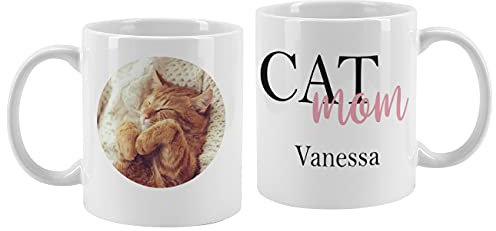 Herz & Heim® Kaffeetasse mit Foto selbst gestalten für Tierliebhaber Cat Mom