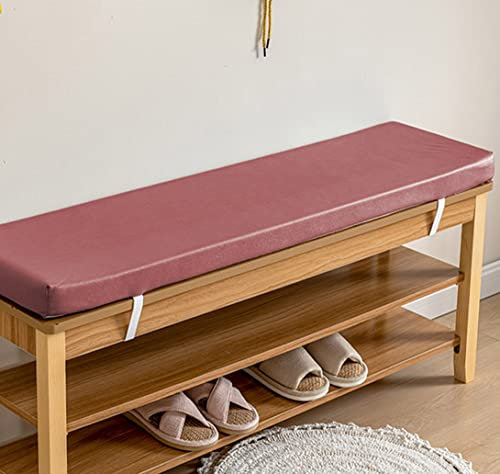 Outdoor Wasserdichte Bankauflage für Garten 2/3-Sitzer, 2/3/5 cm dick, wasserdicht, lange Bank-Stuhlkissen für Schaukel, Terrasse (120 x 40 x 2 cm, Rosa)