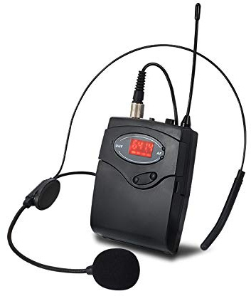 Pyatofly Trådlöst mikrofonset med huvudbonader + Lavalier Lapel Mics sändare mottagare UHF-frekvens för talundervisning