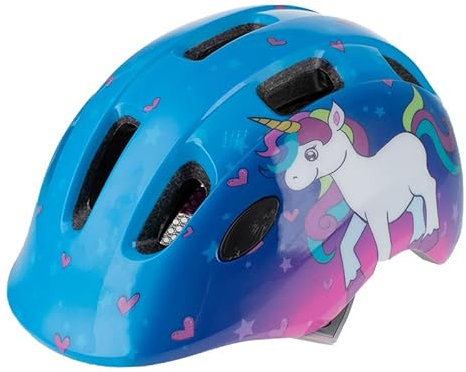 Kinder Fahrradhelm | Radhelm | Schutzhelm | Skatehelm | Einhorn | Blau/Rosa