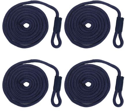 4 Stück Boots Fenderleinen, Boots Stoßfängerleine Gedrehtes Seil 59 Zoll Robuste Bootsanlegeleinen Marineseil zum Andocken von Bootsanlegeplätzen