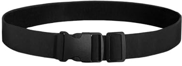 KRYMSON Fascia Elastica in Nylon, Vita Regolabile, Unisex - Cintura Senza Fori, Sportiva, Senza Metallo - Nero, 3,8 * 40 cm