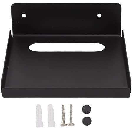 Cyrank Estante De Montaje En Pared para Proyector, Soporte De Almacenamiento para Pantalla De TV, Estante De Enrutador De Acero Inoxidable con Orificios De Salida para Sala De Estar Y Dormitorio