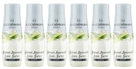 Sodastream Lot de 6 Concentrés Limonade Sans Sucres pour Machine à Eau Pétillante et Soda | Préparez jusqu'à 9 Litres de Limonade Sans Sucres en Quelques Secondes, 440ml