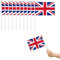 Mini Drapeau à Main UK,Drapeau de Pôle Miniature UK,Drapeaux Des UK,Mini Drapeaux UK,pour événements Sportifs Memorial Day et Célébrations Nationales,14X21cm,10 Pièces