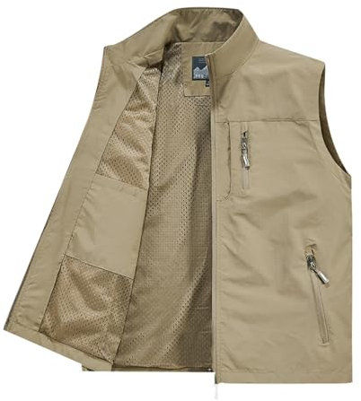 SRZYMJ Herren Weste Khaki Herren Cordweste Winter Fleece Bodywarmer Warm Ärmellos Jacke Mantel Lässige Thermoweste Oberbekleidung mit Taschen Outdoor Arbeit Fleeceweste für Männer Reitweste 6XL