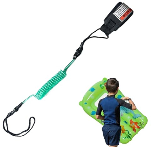 Bodyboard-rem - handledsrem, surfsnöre | lätt elastiskt band, slitstarkt, spiralfäste för surfbräda, simning, havssporter, flickor, pojkar, ungdomar, kvinnor