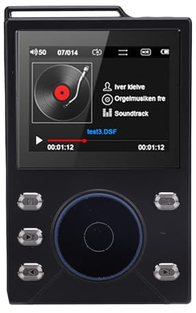 Bewinner HIFI MP3 -spelare med Bluetooth 5.4, Högupplösta Digital Ljudmusikspelare med DSD256 FLAC Lossless Playback, 16 GB Intern Lagring, Utbyggbar Upp Till 256 GB