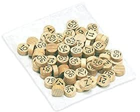 JeuJura 8988 Gesellschaftsspiel, Holz – Sachet de 90 Spielsteine-Lotto aus Holz