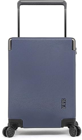 M&A Lakeside Wide Trolley Spinner Luggage with TSA-Lock, Navy Blue, 20 Inch Carry-On