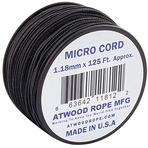 Atwood Rope Micro Cord 1,18 mm - 38 m, Schwarz