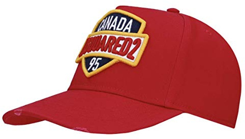DSQUARED2 Iconic City of Wood Canada Patch Logo Embroidered Baseball Cap Kappe Basebalkappe Hat