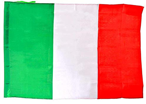 Bandiera Italia, Bandiera Nazionale Italiana, Misura 145X90cm, Tessuto Poliestere Con Passante Per L'Asta (Italy)