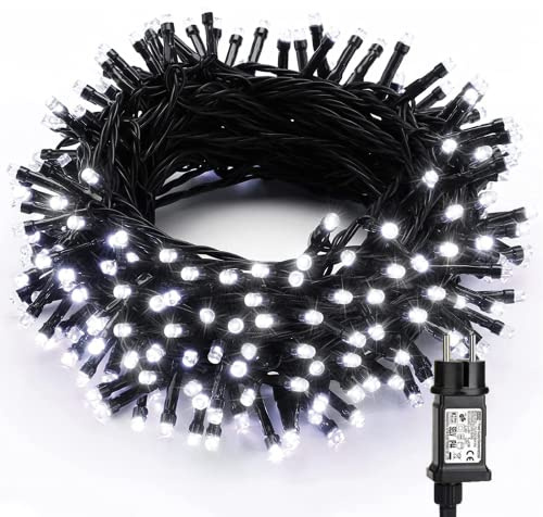 PhilzOps Navidad Luces de Hadas Exterior 20M 200 LED, 8 Modos Árbol de Navidad Blanco Frio Guirnaldas Luminosas Impermeable Cadena de Luces para Exteriores Interior Fiesta Boda Jardín Decoración