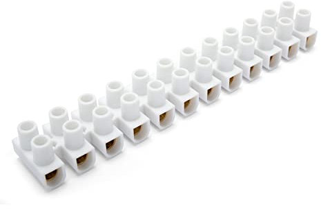 VELAMP MG380 Barrette de connexion avec 12 bornes électriques (TBS-80A-35 mm2), Certification CE, en PP, White