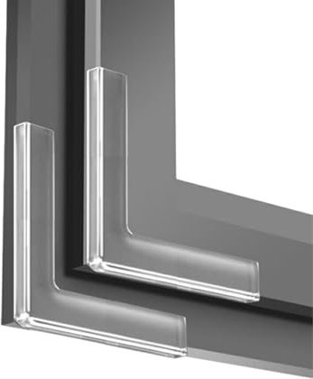 YUSSEQDD Protecteur d'angle de fenêtre avec adhésif Fort, 10 pièces, Anti-Collision, en PVC, Facile à Installer, Doux et Haut, Couleur Transparente