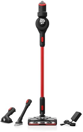 Dirt Devil Cordless Autonomous Stick Vacuum Cleaner with Tools Included, for Carpet and Hard Floors, Lightweight Design, Powerful Suction, LED Headlights, BD57000V, Black