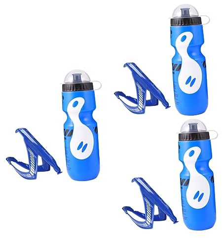 BESPORTBLE 3sets Mountain Bike Bottle Cage Holder Rack Plastic Water Cup Portable Bike Bottle for Cycling Riding