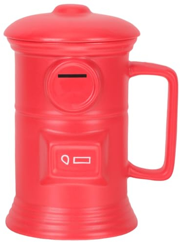 CIYODO Vintage Style Ceramic Mug Retro Mailbox Cup with Handle 6.1 Inch Beverage Mug for Tea Coffee Milk Office Home Use