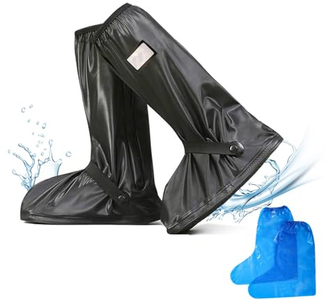 Scettar 1 Paires Couvre Chaussure Impermeable (XL),Surchaussures Impermeables Antidérapant(Noir),Sur chaussures,Couvre Chaussure Impermeable pour Hommes Femmes
