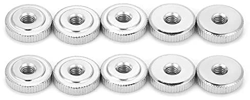 Tissting Tuerca moleteada GB807, Tuerca de mango en acero al carbono niquelado, Kits de tuercas moleteadas para maquinaria, automoción, electrónica y montaje de muebles, M3 M4 M5 M8