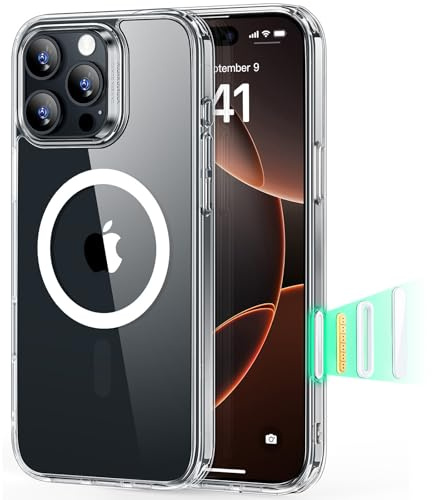 ESR für iPhone 16 Pro Hülle mit Kamerasteuerung Capture Button, Kompatibel mit Magsafe, Handyhülle für iPhone 16 Pro Case, Anti-Vergilbung, Zertifizierter Militärschutz Starke Stoßfest, Klar