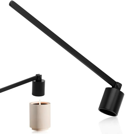 Estintore per Candele in Acciaio Inox, Accessorio Elegante per Decorazioni, per Estinguere Candele in Sicurezza, Colore Nero