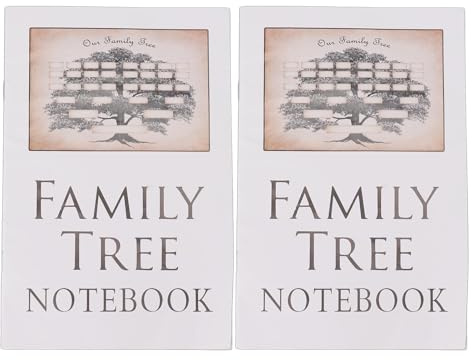 Mtlavishness Cuaderno de árbol genealógico, 16 páginas, libro de registro genealógico de doble cara para investigación de ascendencia y preservación de historia familiar