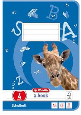 Herlitz Cahier de vocabulaire Landr - Format A4-2 colonnes - 32 pages - 80 g/m² - 11387099