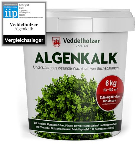 DER SIEGER 09/2020 Veddelholzer 6kg Bio Algenkalk 100% reines Pulver aus Meeresalgen stärkt Widerstandskraft & Regeneration des Buchsbaum beim Buchsbaumzünsler Buchsbaumdünger Naturdünger Spritzmittel
