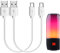 GEEKRIA USB Speakers Short Charger Cable Compatible with JBL GO2, Flip4, Flip3, Charge2+, Charge3, Pulse3, Boombox, USB to Micro-USB Replacement Power Charging Cord (1 ft / 30 cm 2 Pack)