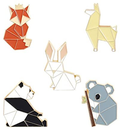 Chichengnian Emaille-Brosche, Tier-Fuchs, personalisierbar, Panda, Koala, Alpaka, Kaninchen, Brosche, Abzeichen, Cartoon-Schmuck, Kinderfreund, Legierter Stahl