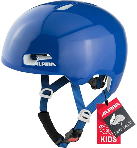 ALPINA Unisex - Barn, HACKNEY Cykelhjälm, blue gloss, 47-51 cm