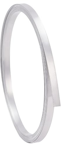 PH PandaHall Rollo de aluminio intermitente de 16,4 pies, tira de papel de aluminio 1060, grado 1 × 10 mm, rollo de aluminio para manualidades, 1 rollo