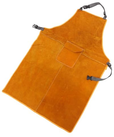 UPKOCH Delantal De Soldadura De Grueso Con Bolsillo Único Protección Unisex Para Electricistas y De Soldadura Naranja