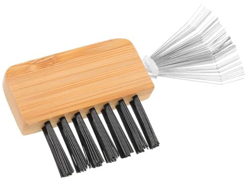 AEIOPRS 1 Pcs Nettoyant Poignée En Bois Pour Peigne Nettoyage Brosse à Cheveux Portable Brosse Nettoyant Peigne Outil Pour Nettoyer Les Brosses Peignes Tapis De Bain Tapis