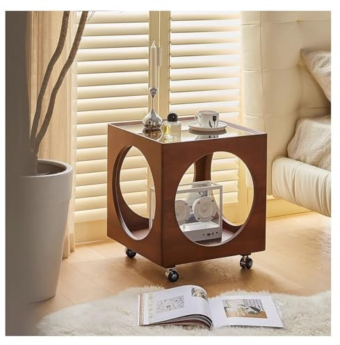Zhaoj24-05 Couchtisch für Wohnzimmer Couchtisch aus massivem Holz, Beistelltisch, Wohnzimmer, Haushalt, Retro, Abnehmbarer Sofa-Ecktisch, antiker Nachttisch Beistelltisch
