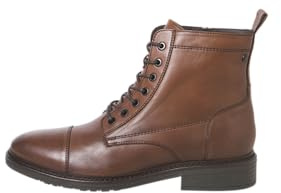 JACK & JONES Bottines en cuir pour homme, cognac, taille 42 EU, cognac, 42 EU