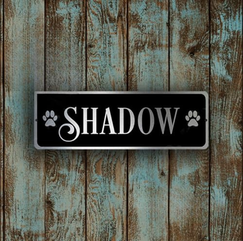 Targa personalizzata in acrilico per cuccia per cani, targhetta con nome, decorazione regalo per gli amanti dei cani (22,9 x 7,6 x 7,6 cm)