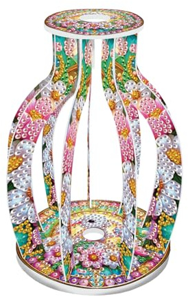 CustmArti 5D DIY Diamond Art Painting Kit Test Tube Hydroponic Vase Floral Plant PET Material Home Flower Arrangement Decoration-Flower-1