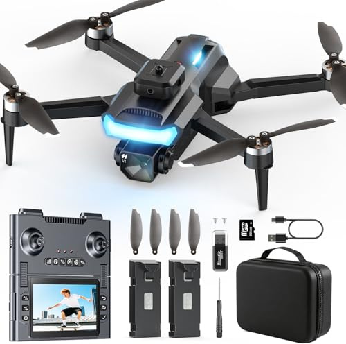 Foldable Drone with 1080P Camera and 4.3″ HD Screen Controller for Adults