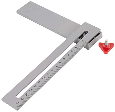 Equerre en aluminium 7 fonctions | Equerre de charpentier de 17 cm pour le marquage et le forgeage d'angles | Equerre en métal angles fixes 45°,90°,135