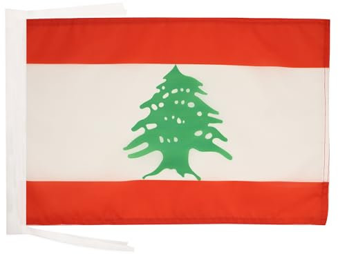 AZ FLAG - Flagge Libanon - 45x30 cm Mit Kordel - Libanesische Fahne 30 x 45 Cm - Flaggen