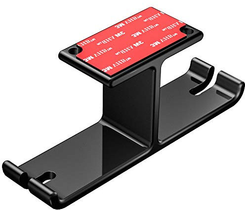 Headphone Holder, New Bee Headphone Stand Stick-On Headphone Hanger Dual Headphone Holder Universal Metal Gaming Headset Holder for All Headphones (Black)