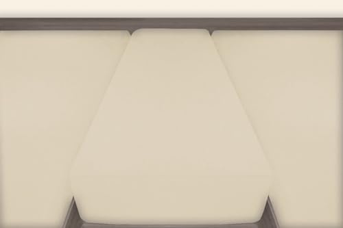 3-teiliges Set für Wohnmobile oder Wohnwagen, Spannbettlaken Heckbett - Single-Jersey - 97% Baumwolle, 3% Elastan - Größe 70x190 cm - 85x210 cm (2X) + 35x130-50x145 (beige) von Castejo