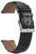 EACHE Uhrenarmband 20mm Leder Schwarz Krokodilmuster für Herren,Kroko Prägung Leder Uhrenarmband Vintage für Herren,Schnellverschluss Alligator Geprägtes Leder Uhrenarmbänder rote Linie