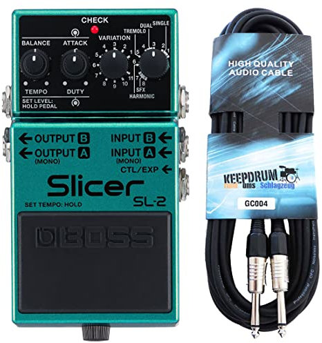 Boss SL-2 Slicer Effektgerät + keepdrum Klinken-Kabel